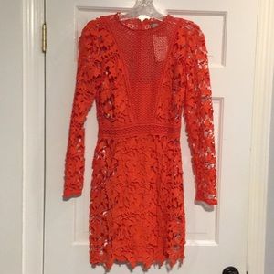 ASOS Orange/red long sleeve dress.